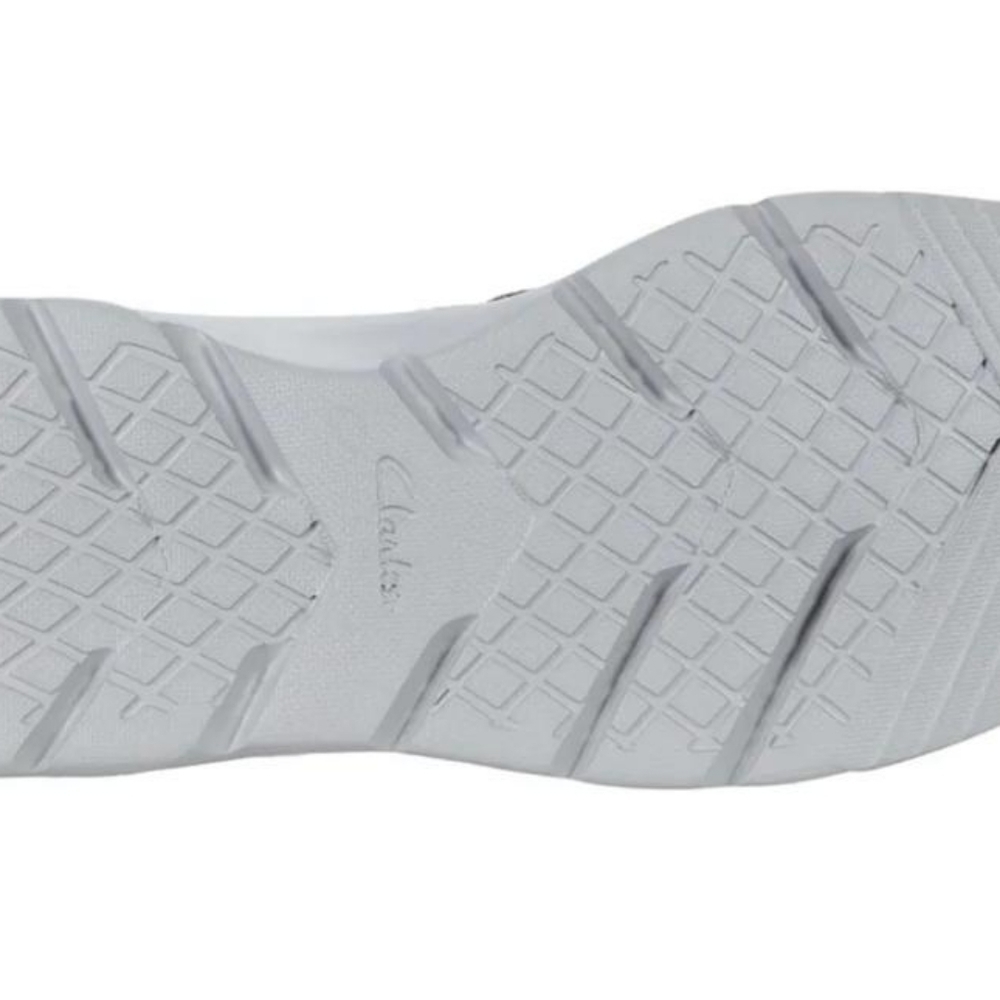 Clarks Gray Suede Sneakers with White Accents - Picture 3 of 4